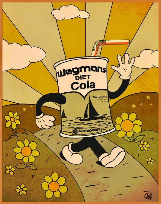 11 x 14 Print of Happy Wegmans Diet Soda