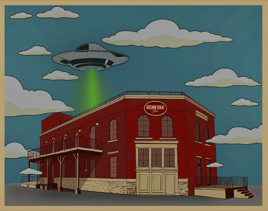 11 x 14 Print of UFO over Genesse Brewery