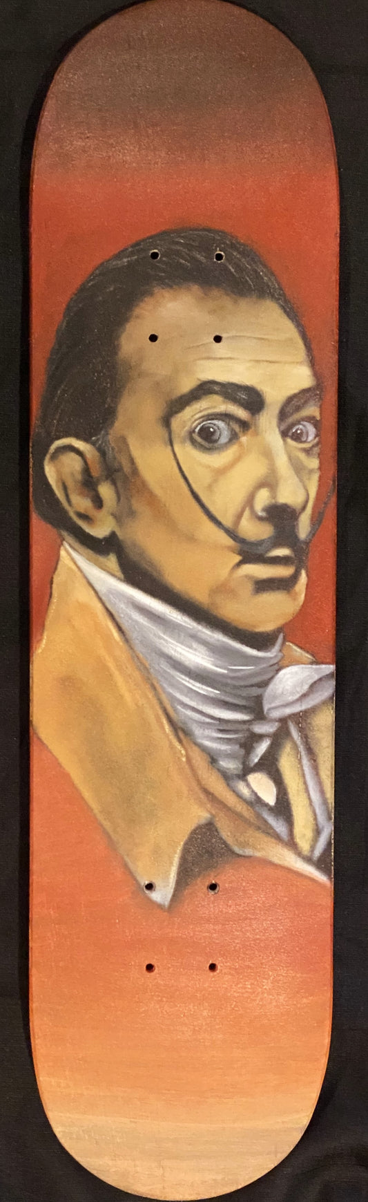 Skateboard with Salvador Dali Hand Painted